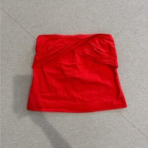 J Crew Red Strapless Women Shirt